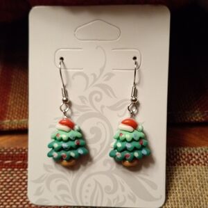Festive Christmas Tree Earrings
